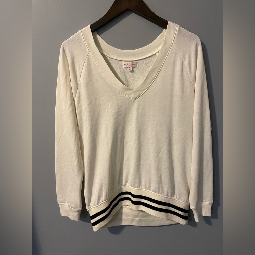 Wish & Whim V Neck Long Sleeve Shirt